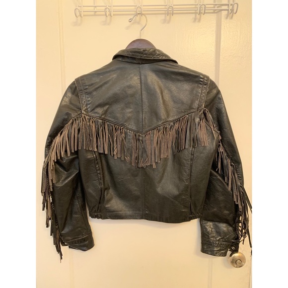 Vintage Leather Fringe Jacket - Picture 3 of 8